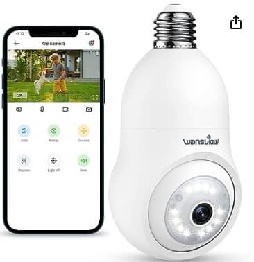 Light Bulb Cameras: The Hidden Eye in Your Smart Home - 4 points 6 Wansview 2K Light Bulb Security Camera